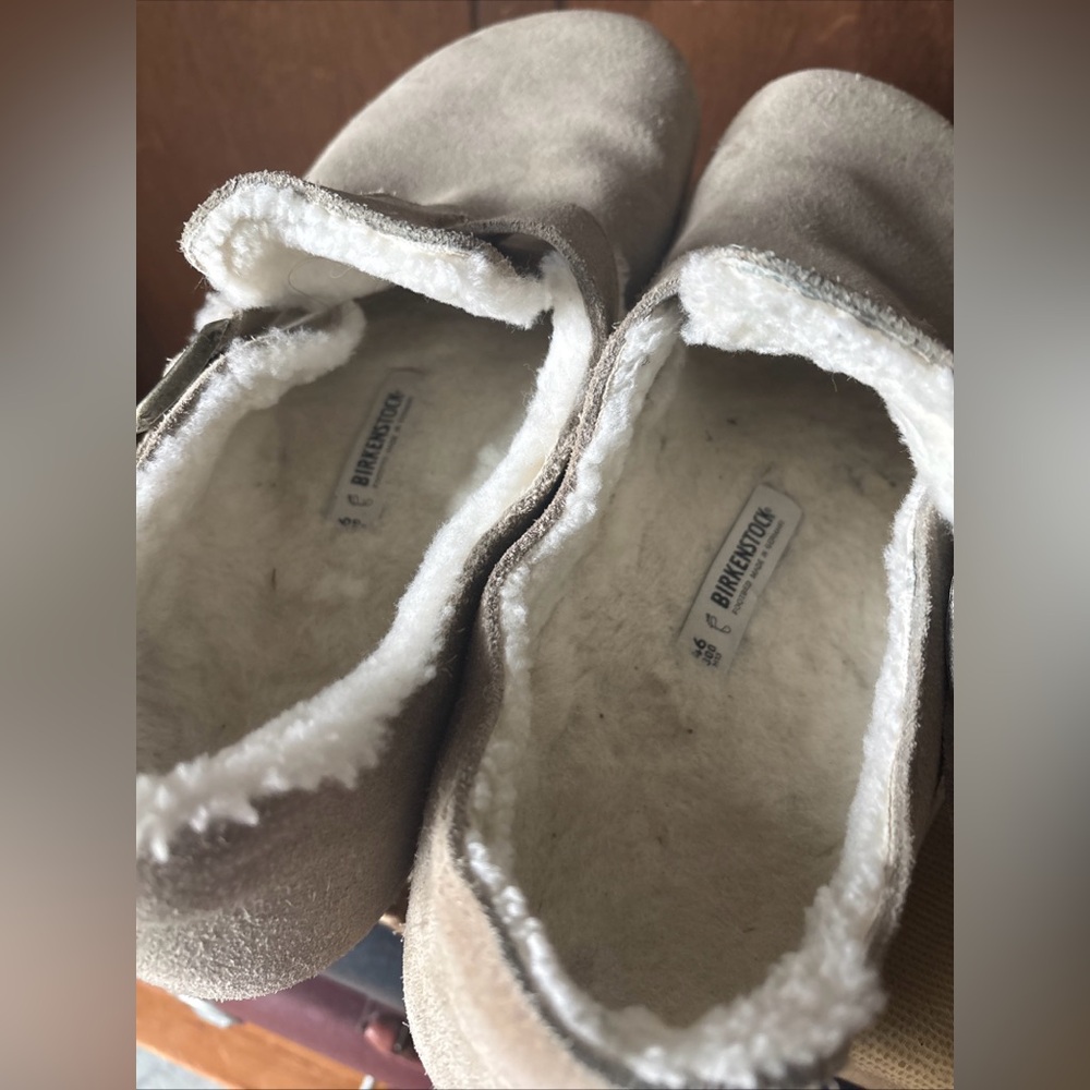 Birkenstock Suede Beige Shoes Slip On Men Size 46 EU/13 US - Picture 3 of 5